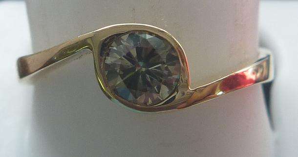 **TWIST DESIGN [R22416]** ROUND CUT [VS2] DIAMOND [0.480ct] RING [2.008g] YELLOW GOLD - BUY SAFE