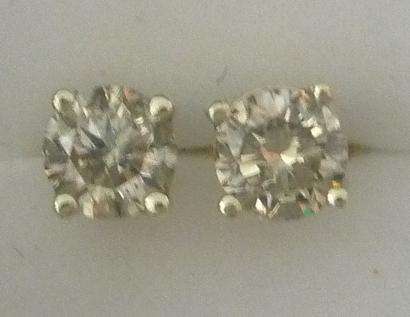 **SPECIAL [R26215]** SPARKLING DIAMOND [0.700ct] EARRINGS [YELLOW GOLD] -  BUY SAFE