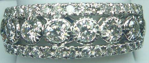 **STUNNING [R47385]** HIGH [G / VS] QUALITY [1.100ct] DIAMOND BAND [5.201g] WHITE GOLD - BUY SAFE