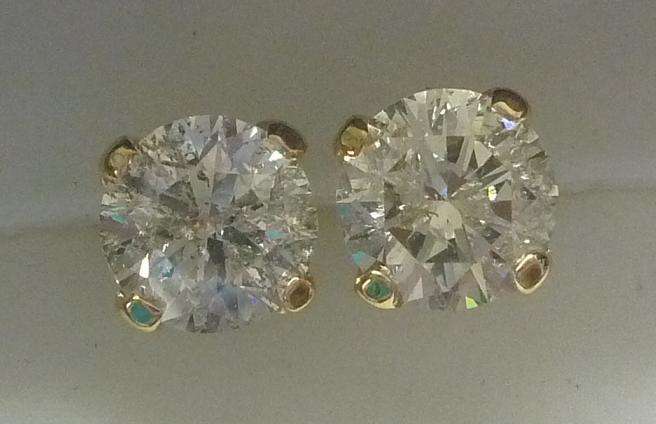 **MASSIVE [R54108]** DESIGNER SPARKLING [1.505ct] DIAMOND EARRINGS [WHITE GOLD] - BUY SAFE