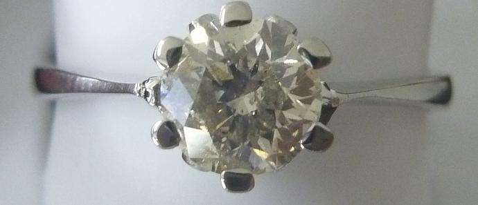 **GOOD BUY [R39626]** FAMOUS 1CT DIAMOND SOLITAIRE RING [1.00CT] WHITE GOLD - BUY SAFE