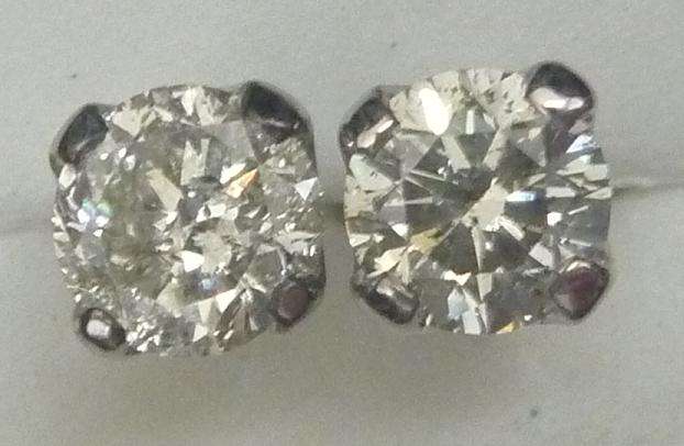 **MASSIVE [R58143]** DESIGNER SPARKLING [1.905ct] DIAMOND EARRINGS [WHITE GOLD] - BUY SAFE
