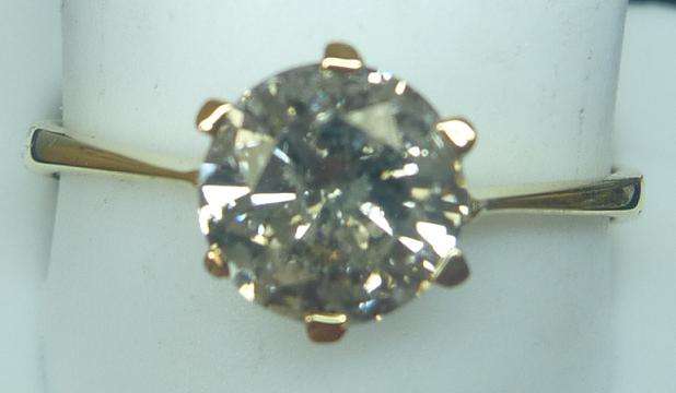 **GREAT VALUE [R42626]** DESIGNER DIAMOND [1.310CT] SOLITAIRE RING [YELLOW GOLD] - BUY SAFE