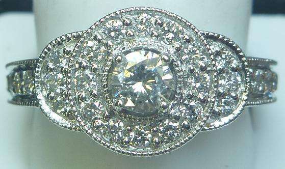**LUXURY [R44142]** EXCLUSIVE DESIGN [1.010ct] DIAMOND RING [4.672g] WHITE GOLD - BUY SAFE