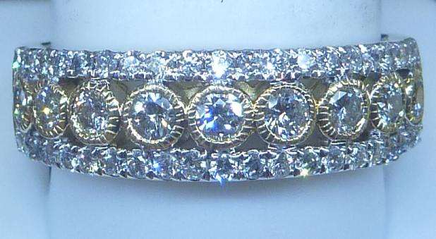 **STUNNING [R47385]** HIGH [G / VS] QUALITY [1.100ct] DIAMOND BAND [6.198g] YELLOW GOLD - BUY SAFE