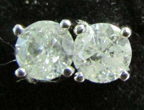 **GORGEOUS [R32196]** DESIGNER SPARKLING [0.790ct] DIAMOND EARRINGS [WHITE GOLD] - BUY SAFE