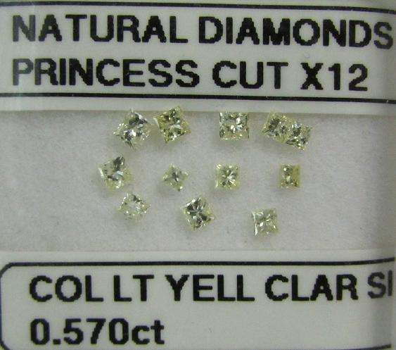 **GORGEOUS DIAMONDS** SPARKLING [0.570ct] PRINCESS CUT [SI1 CLARITY] DIAMOND FROM R1 - BUY SAFE