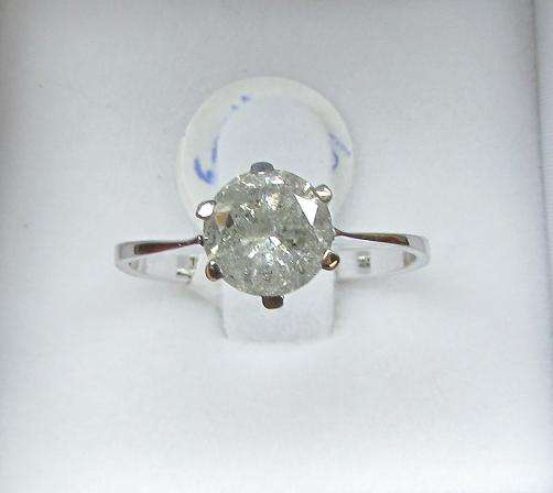 **BARGAIN BUY [R36587]** BIG DIAMOND SOLITAIRE RING [1.550CT] WHITE GOLD - BUY SAFE