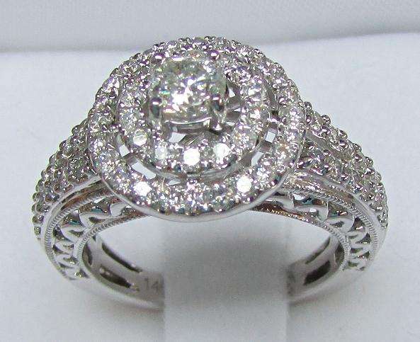**EXCLUSIVE DIAMONDS [R49095]** HIGH QUALITY [1.010ct] DIAMOND RING [4.748g] WHITE GOLD - BUY SAFE