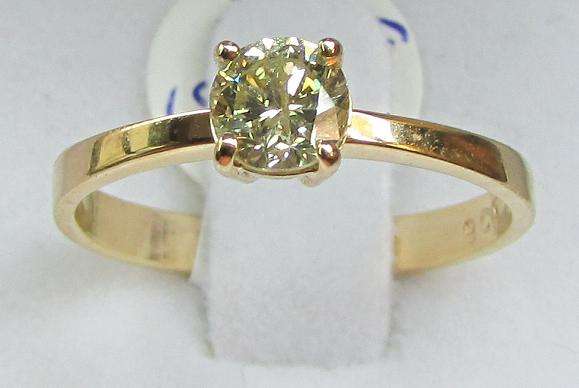 **CERTIFIED [R40121]** GORGEOUS [SI2] ROUND CUT DIAMOND [0.517CT] SOLITAIRE [YELLOW GOLD] - BUY SAFE