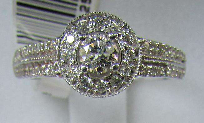 **BRILLIANT VALUE [R30258]** HIGH QUALITY [0.650ct] DIAMOND RING [2.865g] WHITE GOLD - BUY SAFE