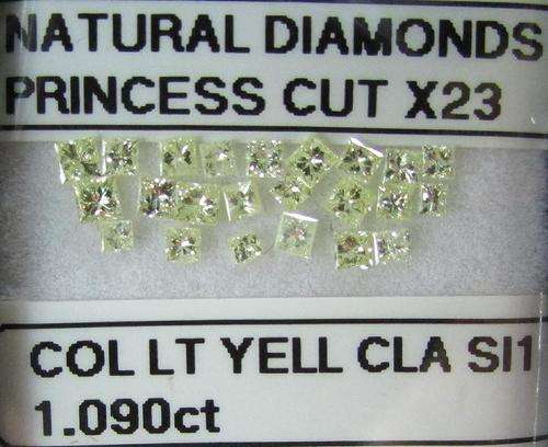 **GORGEOUS DIAMONDS** SPARKLING [1.090ct] PRINCESS CUT [SI1 CLARITY] DIAMOND FROM R1 - BUY SAFE