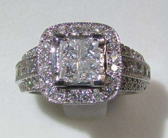 **JAW DROPPING [R79855]** INVISIBLE [VS] DESIGN [2.050ct] DIAMOND RING [6.896g] WHITE GOLD -BUY SAFE