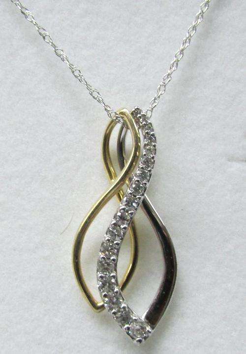 **SUPER PROMO [R28637]** DIAMOND PENDANT + CHAIN! [0.325ct] ROUND CUT [WHITE GOLD] - BUY SAFE