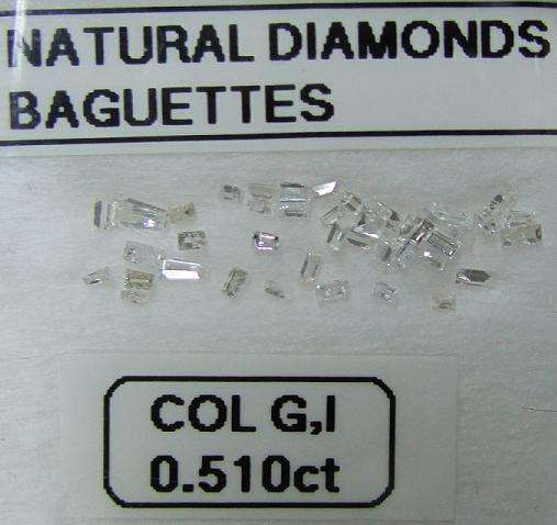 **GORGEOUS DIAMONDS** SPARKLING [0.510ct] BAGUETTE CUT [SI1 CLARITY] DIAMOND FROM R1 - BUY SAFE