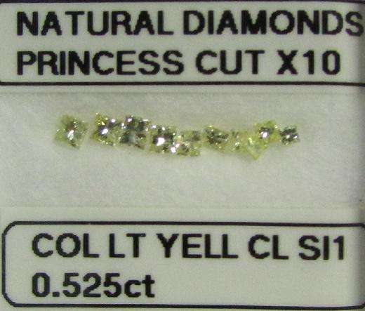 **GORGEOUS DIAMONDS** SPARKLING [0.525ct] PRINCESS CUT [SI1 CLARITY] DIAMOND FROM R1 - BUY SAFE