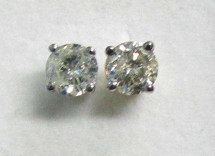**GORGEOUS [R28637]** DESIGNER SPARKLING [0.545ct] DIAMOND EARRINGS [WHITE GOLD] - BUY SAFE