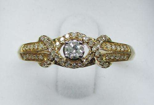 **BEAUTIFUL [R24589]** HIGH QUALITY [0.400ct] DIAMOND RING [2.919g] YELLOW GOLD - BUY SAFE
