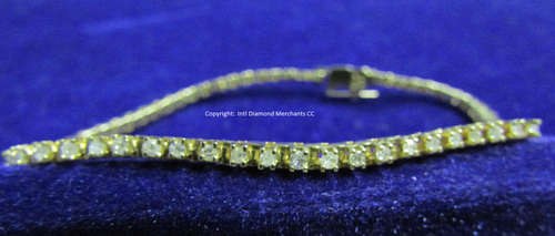 **ONCE-OFF DEAL [R52165]** DIAMOND [2.00cts] TENNIS BRACELET ROUND CUT [7.002g YELLOW GOLD]-BUY SAFE
