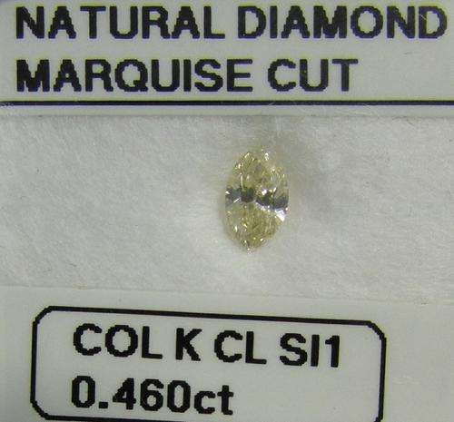**NATURAL DIAMOND** SPARKLING [0.460ct] MARQUISE CUT [COLOUR K] DIAMOND STARTING AT R1 - BUY SAFE