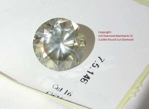 **CERTIFIED** WOW [R225639] MASSIVE [3.234ct] ROUND CUT [SI2] DIAMOND - BUY SAFE