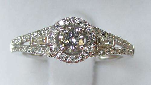 **SCINTILLATING [R34698]** EYE CLEAN [0.625ct] DIAMOND RING [2.391g] WHITE GOLD - BUY SAFE