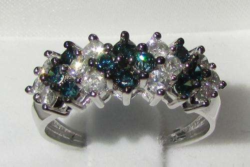 **WOW FACTOR [R45274]** BLUE / WHITE [1.010ct] DIAMOND RING [2.938g] WHITE GOLD - BUY SAFE