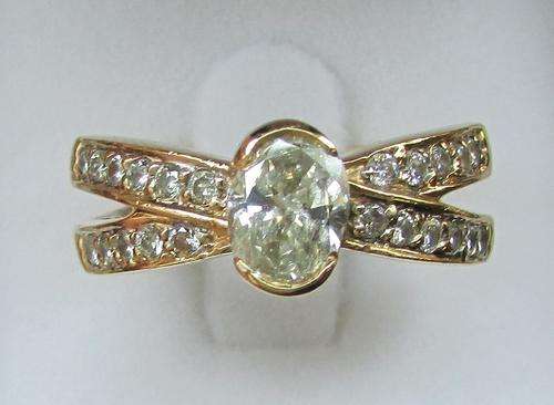 **CERTIFIED [R62149]** OVAL CUT DIAMOND [1.340ct] TWIST DESIGNER RING [YELLOW GOLD] - BUY SAFE