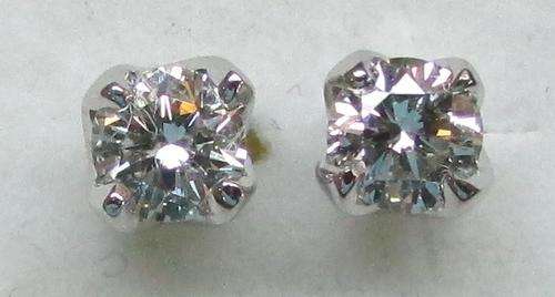 **DAZZLING [R28125]** DESIGNER SPARKLING [0.423ct] DIAMOND EARRINGS [WHITE GOLD] -  BUY SAFE