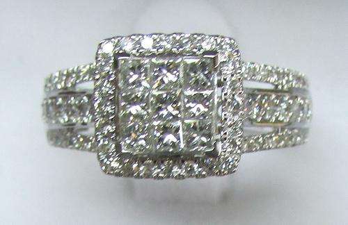 **MAGICAL DIAMONDS [R53687]** INVISIBLE SETTING [1.400ct] DIAMOND RING [5.338g] WHITE GOLD -BUY SAFE