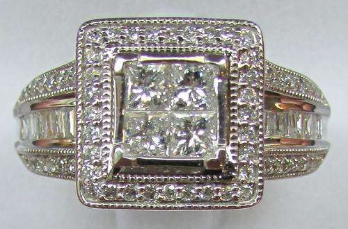 **EYE CATCHING [R63419]** INVISIBLE [VS] DESIGN [1.750ct] DIAMOND RING [5.790g] WHITE GOLD -BUY SAFE