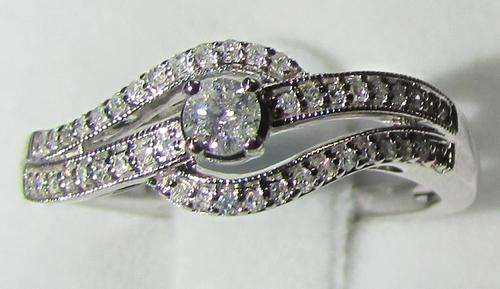 **INTRICATE DETAIL [R27596]** TWIST DESIGN [0.400ct] DIAMOND RING [2.981g] WHITE GOLD - BUY SAFE