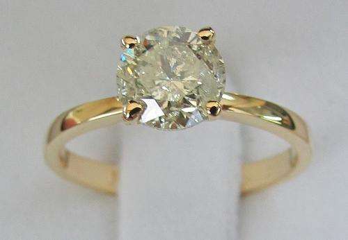 **CERTIFIED [R45807]** HUGE DESIGNER [1.015CT] SOLITAIRE RING [18kt YELLOW GOLD] - BUY SAFE