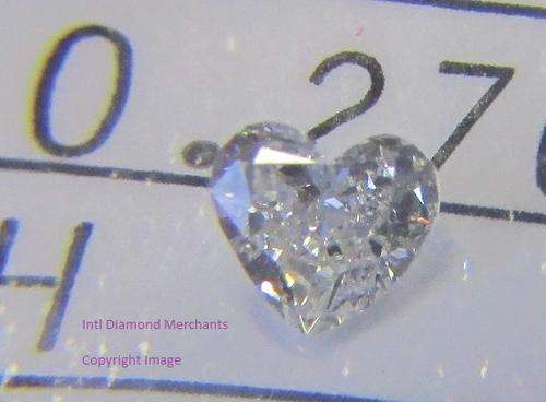 **CERTIFIED** RARE CUT [0.270ct] HEART SHAPED [ H / SI2 ] DIAMOND AT R1 NO RESERVE - BUY SAFE