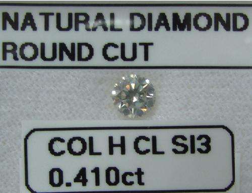 **NATURAL DIAMOND** SPARKLING [0.410ct] ROUND CUT [COLOUR H] DIAMOND STARTING AT R1 - BUY SAFE