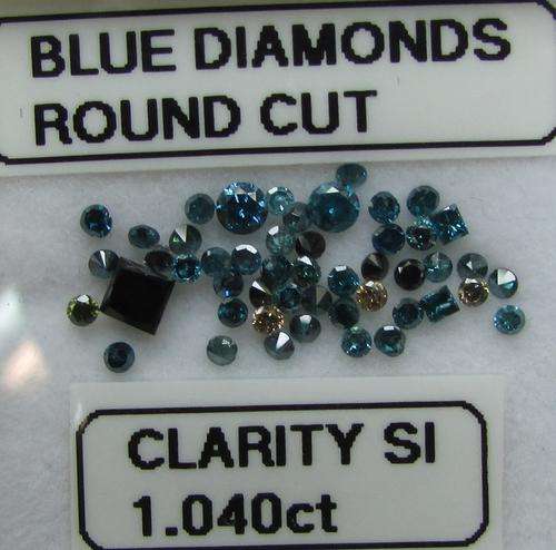 **DAZZLING DIAMONDS** SPARKLING [1.040ct] ROUND CUT [BLUE DIAMONDS]  FROM R1 - BUY SAFE