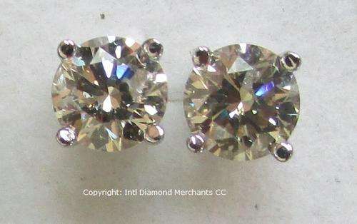 **3/4ct SPECIAL [R30105]** DESIGNER [SI] SPARKLING [0.750ct] DIAMOND EARRINGS [WHITE GOLD] -BUY SAFE