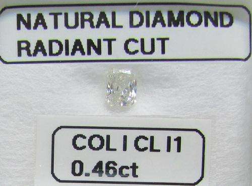 **NATURAL DIAMOND** BARGAIN DEAL [0.460ct] RADIANT CUT [ COLOUR I ] DIAMOND STARTING AT R1 -BUY SAFE