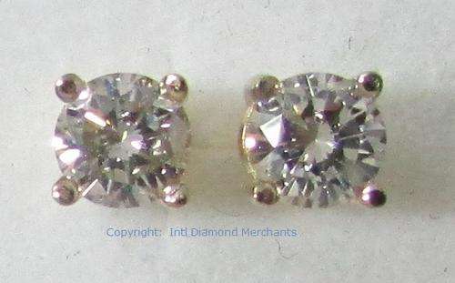 **1 LUCKY BIDDER [R28364]** ULTRA SPARKLING [0.585ct] DIAMOND EARRINGS [YELLOW GOLD] - BUY SAFE
