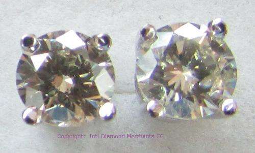 **1ct SPECIAL [R32153]** DESIGNER SPARKLING [1.00ct] DIAMOND EARRINGS [WHITE GOLD] - BUY SAFE