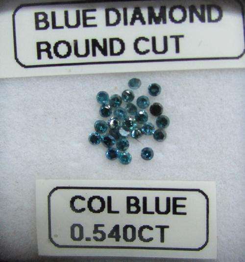 **DAZZLING DIAMONDS** SPARKLING [0.540ct] ROUND CUT [BLUE DIAMONDS]  FROM R1 - BUY SAFE