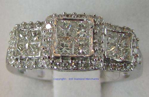 **JAW DROPPING [R59855]** INVISIBLE [VS] DESIGN [1.250ct] DIAMOND RING [4.498g] WHITE GOLD -BUY SAFE