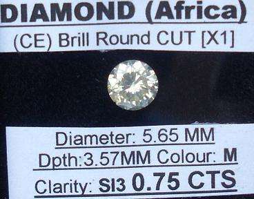 **HIGH QUALITY** GORGEOUS [0.75CT] CLEAN [SI3] ROUND CUT DIAMOND - R1 NO RESERVE**