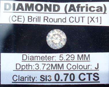 **HIGH QUALITY** STUNNING [0.70CT] CLEAN [SI3] ROUND CUT DIAMOND - R1 NO RESERVE**