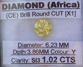 **HIGH QUALITY** EYE CLEAN [1.02CT] SPARKLY [SI3] ROUND CUT DIAMOND - R1 NO RESERVE**