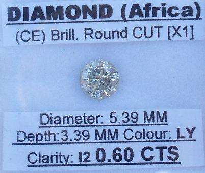 **NATURAL** GORGEOUS [0.60CT] SPARKLY ROUND CUT DIAMOND - R1 NO RESERVE**
