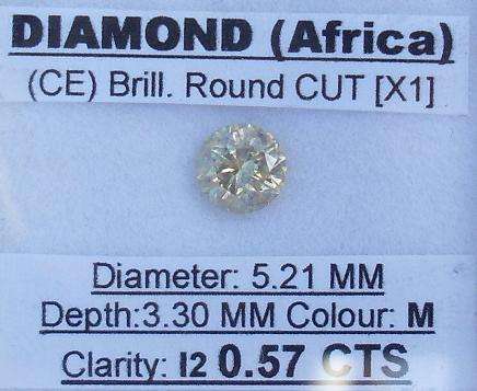 **NATURAL** GORGEOUS [0.57CT] SPARKLY ROUND CUT DIAMOND - R1 NO RESERVE**