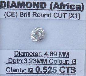 **HIGH QUALITY** STUNNING [0.525CT] SPARKLY ROUND CUT DIAMOND - BUY SAFE**