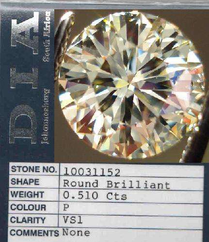 **CERTIFIED**  [0.510ct] NATURAL [ VS1 ] ROUND CUT DIAMOND [BUY SAFE]