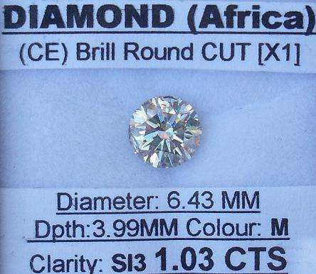 **VERY FIERY**  [1.030CT] CLEAN ROUND CUT [SI3] DIAMOND - BUY SAFE**
